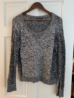 American Eagle Outfitters Black and White Marled Knit Sweater with mild sparkles